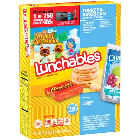 Lunchables Lunch Combinations Turkey & American Cracker Stackers, 8.9 oz Box - Walmart.com ...