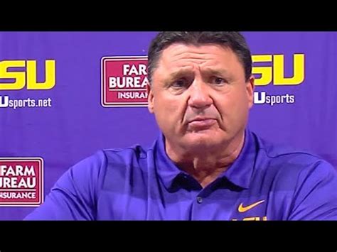 Don't mess with Ed Orgeron during a press conference - YouTube