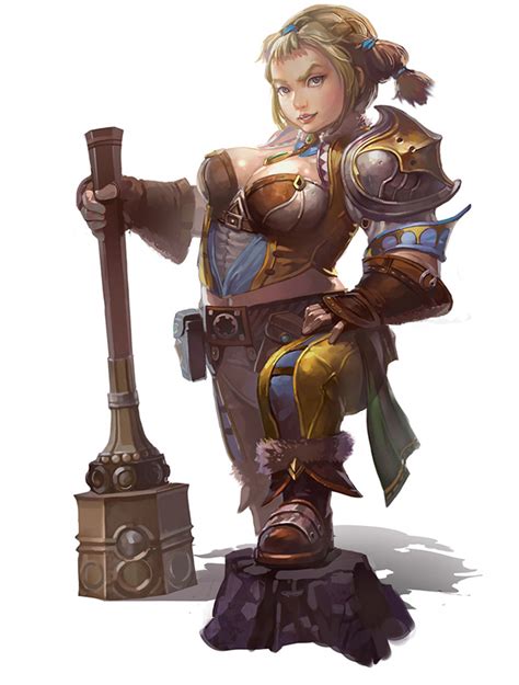 ArcheAge original dwarf female concept. Sadly this design was ignored in subsequent developments ...