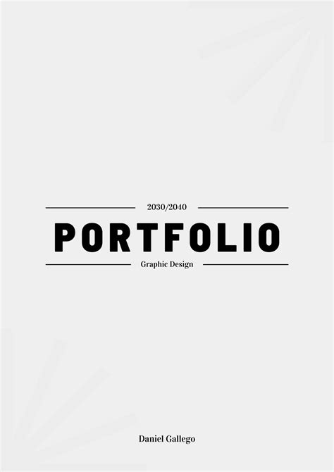 Professional Portfolio Cover Page Design