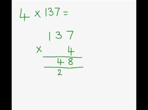 Multiplication Column Method - YouTube