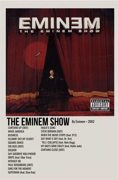 Eminem Album Cover Poster