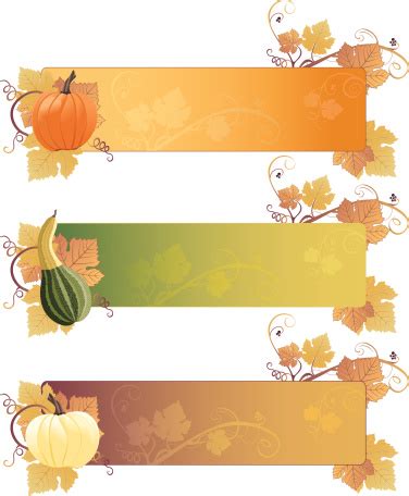 Fall Harvest Banners Stock Illustration - Download Image Now - iStock