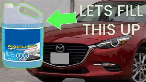 How to Refill Windshield Washer Fluid - Mazda 3 (2014-2018) - YouTube