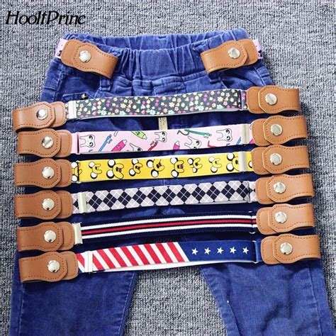 2018 Hot New Children Elastic Belt Pants For Girls Boys Anti Deduction ...