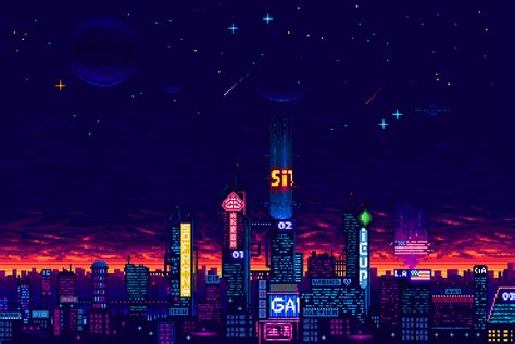 Cyberpunk City Pixel Art : r/PixelArt