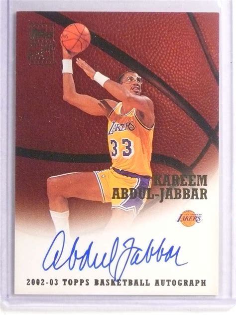 DELETE 18053 2002-03 Topps Kareem Abdul-Jabbar autograph auto #TA-KA ...