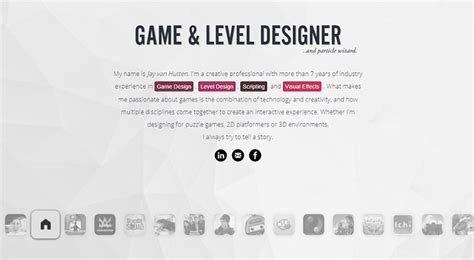 Game Designer Portfolio Website Examples (Best Of)