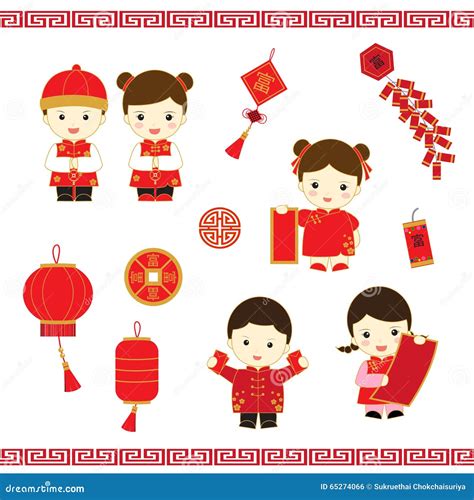 Chinese New Year Cartoon Stock Illustration - Image: 65274066