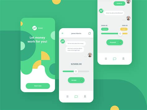 Chatbot app view - concept design by Michał Mleczak for Merixstudio on Dribbble