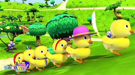 Six Little Ducks Nursery Rhyme for Kids | Kids Cartoon | by Kachy TV | Rhymes for kids, Kids ...