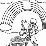 Leprechaun Pot Of Gold Coloring Page sketch template