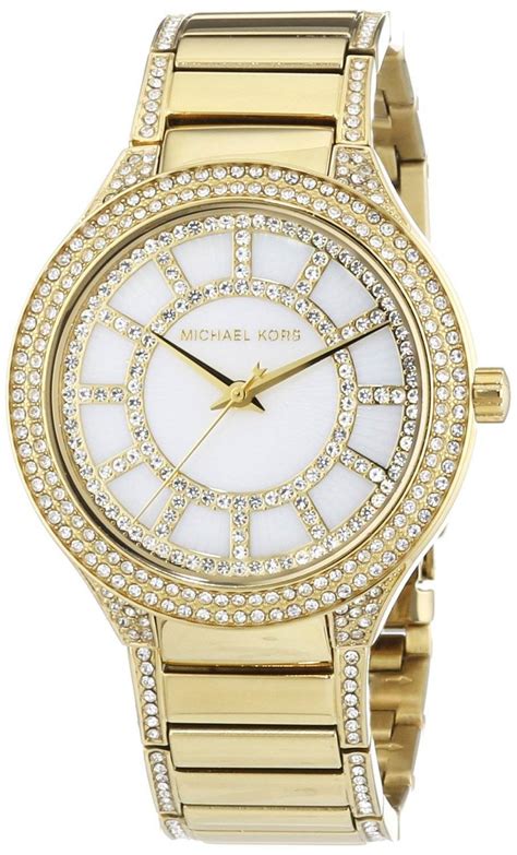 Michael Kors Kerry Crystal Accent Gold Tone MK3312 Women's Watch ...