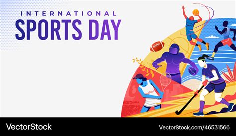 Sports background international day Royalty Free Vector