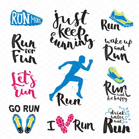 Vector running marathon logo | Healthcare Illustrations ~ Creative Market