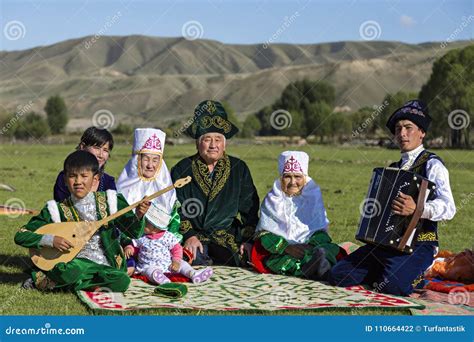 Kazakh Family in Saty Village, Kazakhstan. Editorial Photography ...