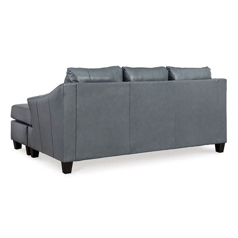 Sofas | GENEVA BLUE LEATHR SOFA CHAISE | Babette's Furniture & Home