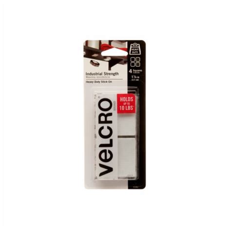 VELCRO® Brand Industrial Strength Stick On Squares - White, 4 ct - Fry ...