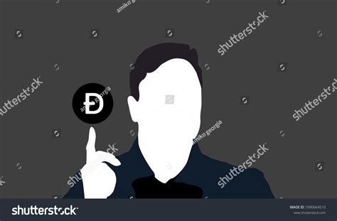 Elon Musk and Dogecoin, an illustration of the - Royalty Free Stock ...