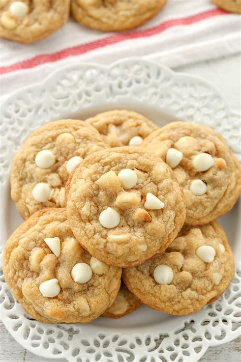 Soft and Chewy White Chocolate Macadamia Nut Cookies