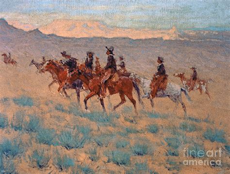 The Cowpunchers Painting by Frederic Remington