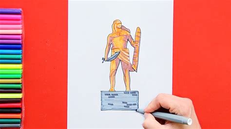 How to draw Lapu-Lapu Shrine, Philippines - YouTube