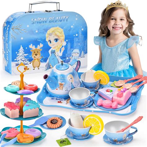 Flooyes 47PCS Frozen Toys for Girls Ages 3 4 5 6+ Years, Princess Tea ...