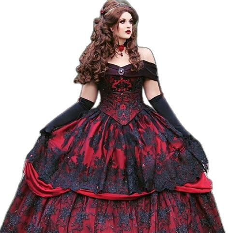 Luxury Red and Black Wedding Dresses Vintage Lace | Atuendos, Novios ...