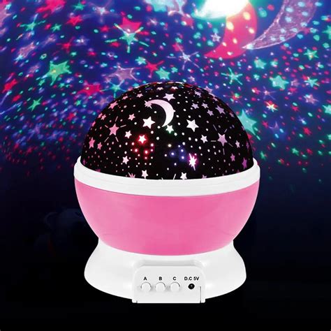 LED Rotating Star Night Light Lamp Romatic Starry Sky Projector ...