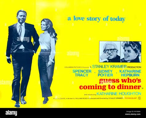 SIDNEY POITIER, KATHARINE HOUGHTON POSTER, GUESS WHO'S COMING TO DINNER, 1967 Stock Photo - Alamy