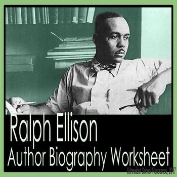 Author Biography Worksheet: Ralph Ellison by A Novel Concept | TpT