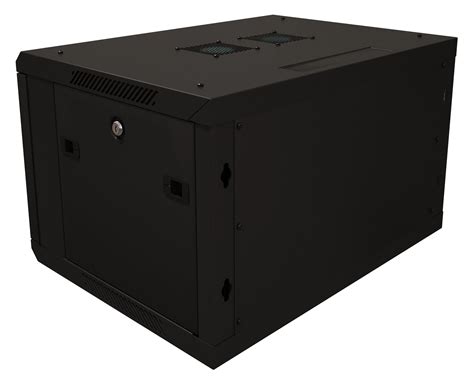 6U Server Rack Cabinet 19" with Vent Fans and Lockable Glass Door — Tupavco