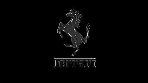 black ferrari logo wallpaper wallpaper hd