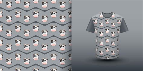 Cow seamless pattern with shirt 8557313 Vector Art at Vecteezy