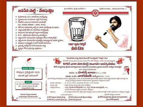 Janasena Leader Prints Party Manifesto on his Wedding Card!