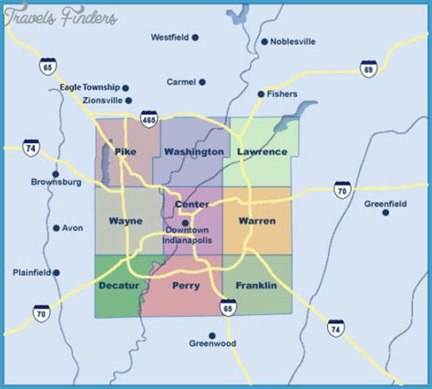 Marion County Township Map Indiana