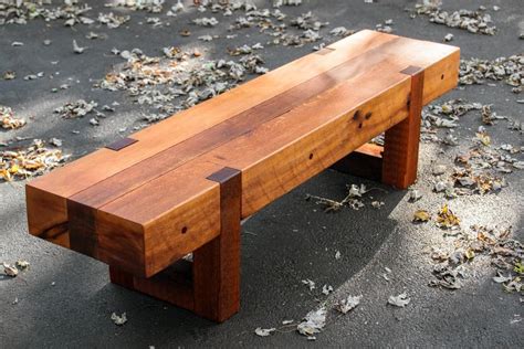 image 0 | Rustic wood bench, Modern outdoor patio, Wood bench outdoor