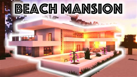 Minecraft Tutorial: Modern Beach Mansion #2!!! [4K UHD] - YouTube