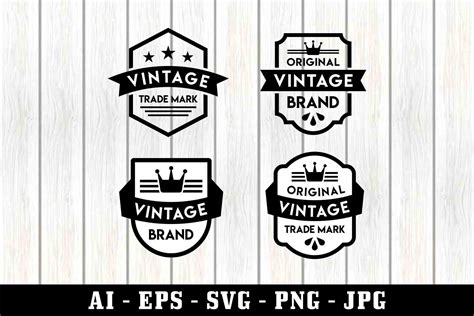 Label Vintage Design Collection Graphic by Kerja Serabutan · Creative Fabrica