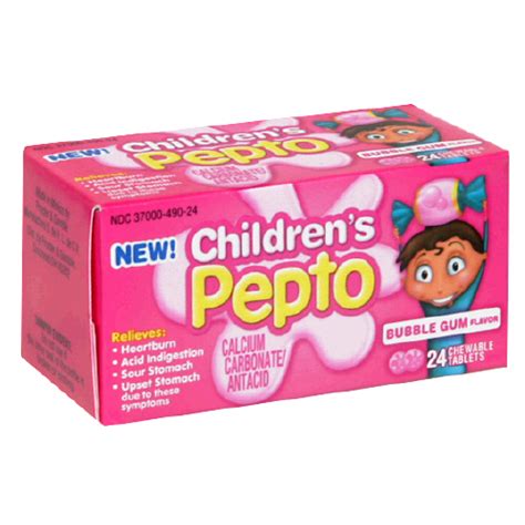 Pepto-Bismol Chldrens Chewable Bubblgum Flavor Tablets 24 Ct.