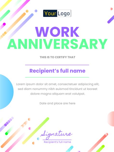 8 FREE Work Anniversary Certificate Templates | Virtualbadge.io