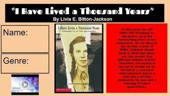 I Have Lived a Thousand Years - Interactive Notebook by Stephanie Potter