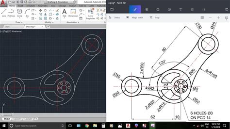 AutocAD 2D Practice Drawing / Exercise 3 / Basic & Advance Tutorial ...