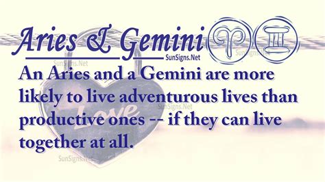 Aries Gemini Partners For Life, In Love or Hate, Compatibility and Sex ...