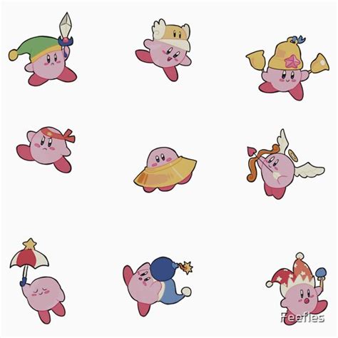 "Kirby Stickers" Stickers by Feefles | Redbubble