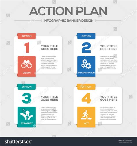 Action Plan Infographic Icons Stock Vector (Royalty Free) 786883009 ...