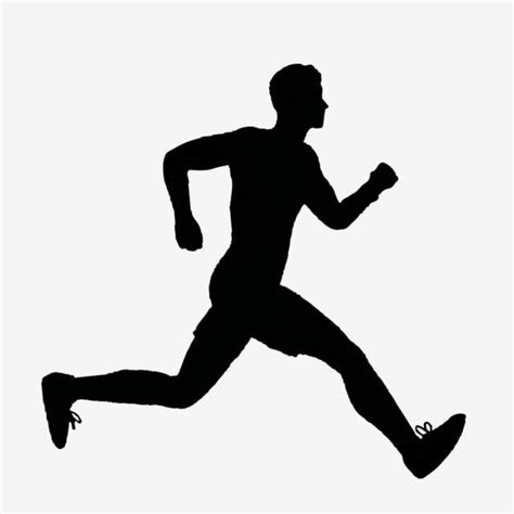 Man Running Silhouette Clip Art