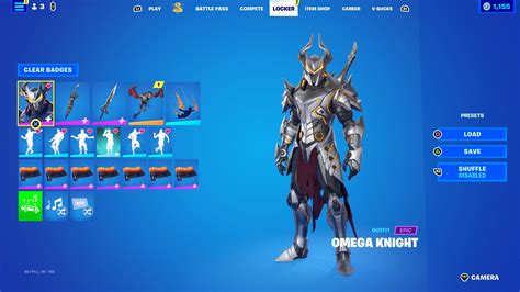 What happened to omega knight? His default style is silver now ...