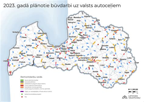 Publicēta karte ar šogad plānotajiem valsts ceļu remontdarbiem ...