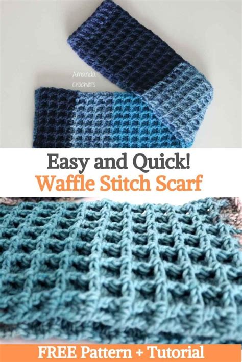 Easy and Quick! Waffle Stitch Scarf Pattern